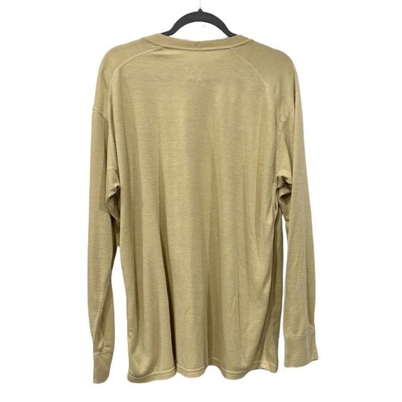 XGO Mens Flame Retardant Tan Long Sleeve Crewneck Shirt 2XL Workwear Outdoor - Picture 2 of 9